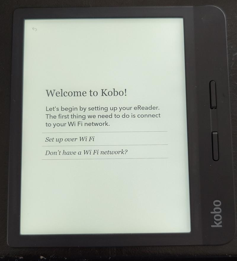 The default welcome screen.