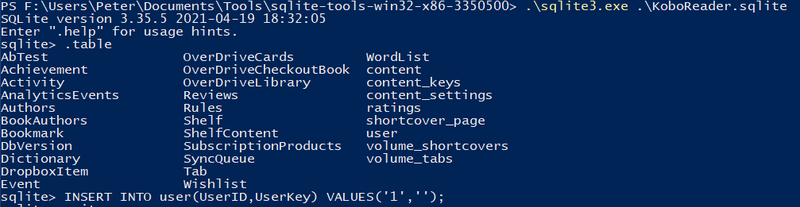 Modifying the database